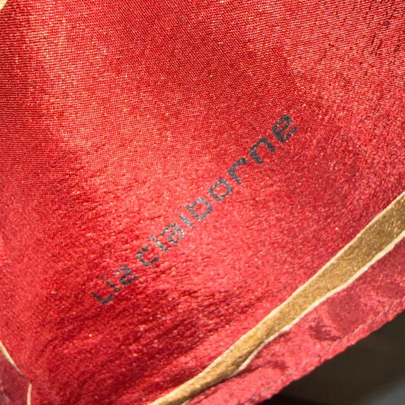 Vintage Liz Claiborne 100% Silk Rectangular Striped Scarf - Picture 5 of 6